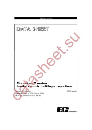 K103M15Z5UF5TH5 datasheet  